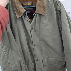 Vintage Woolrich Lined Barn Coat – Khaki Green